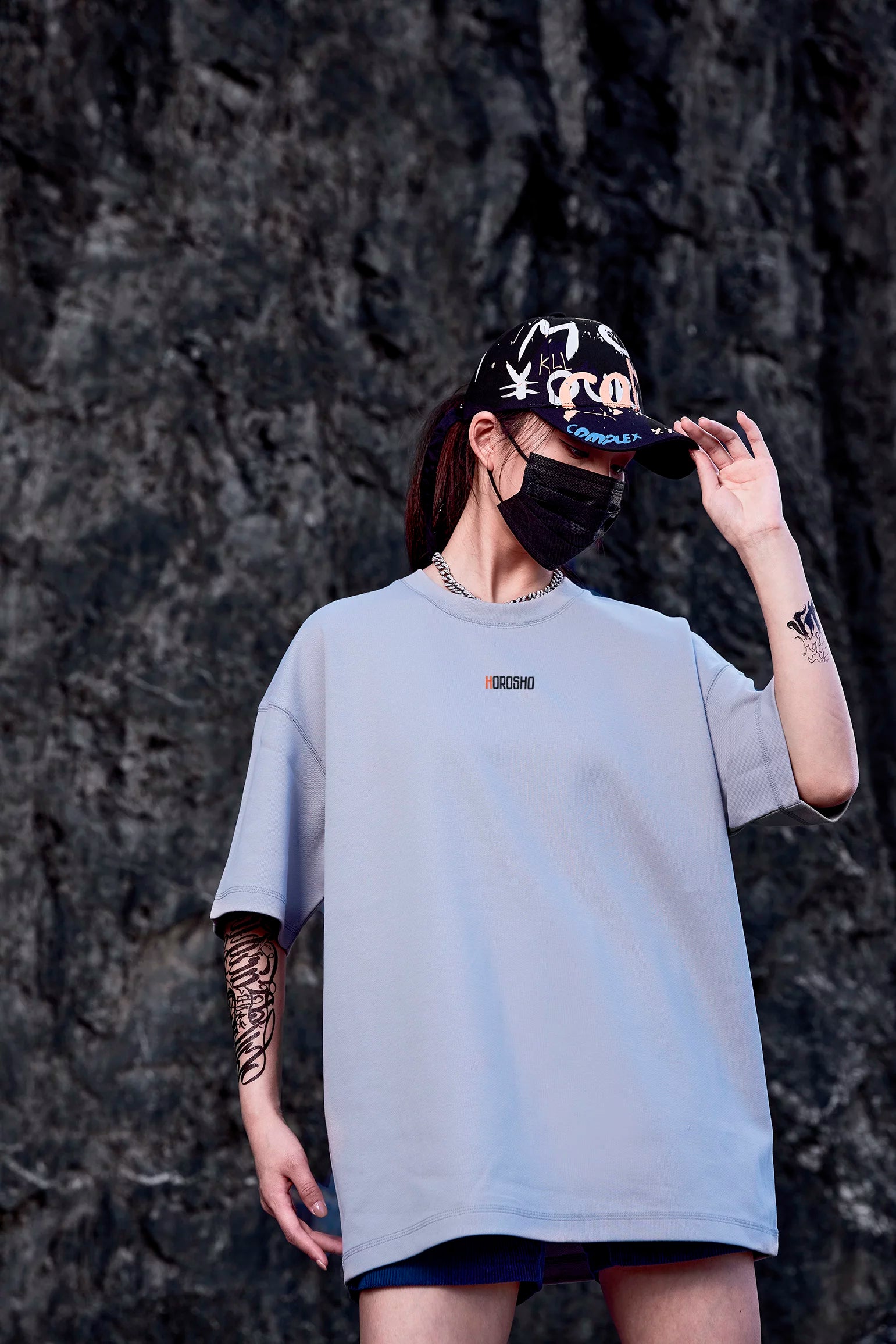 HOROSHO Essential T-Shirt - Rückenansicht Oversize Schnitt, strukturierter Stoff